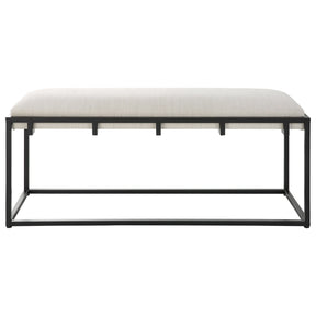 Uttermost Paradox Iron & Fabric Bench - Home Elegance USA