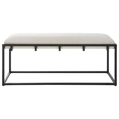 Uttermost Paradox Iron & Fabric Bench - Home Elegance USA