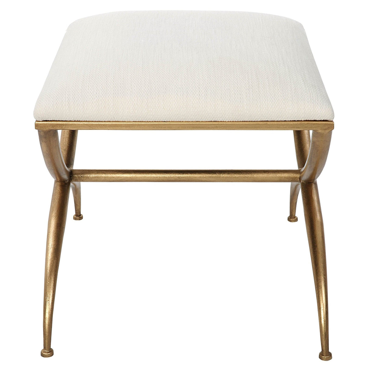 Crossing Small White Bench | Uttermost | Home Elegance USA