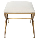 Crossing Small White Bench | Uttermost | Home Elegance USA