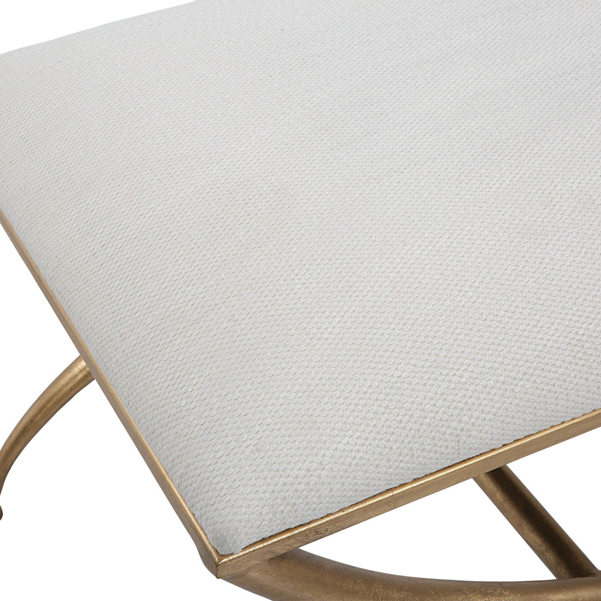 Crossing Small White Bench | Uttermost | Home Elegance USA