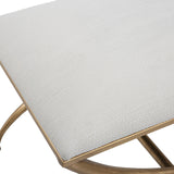 Crossing Small White Bench | Uttermost | Home Elegance USA