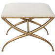 Crossing Small White Bench | Uttermost | Home Elegance USA