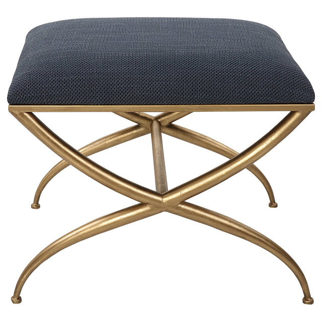 Crossing Small Navy Bench | Uttermost | Home Elegance USA