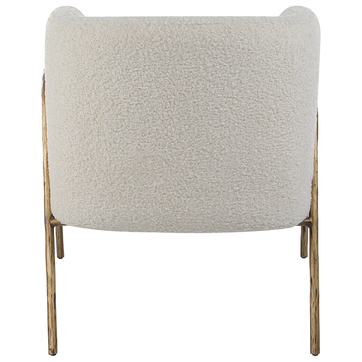 Uttermost Jacobsen Off White Shearling Accent Chair - Home Elegance USA