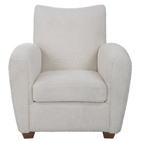 Uttermost Teddy White Shearling Accent Chair - Home Elegance USA