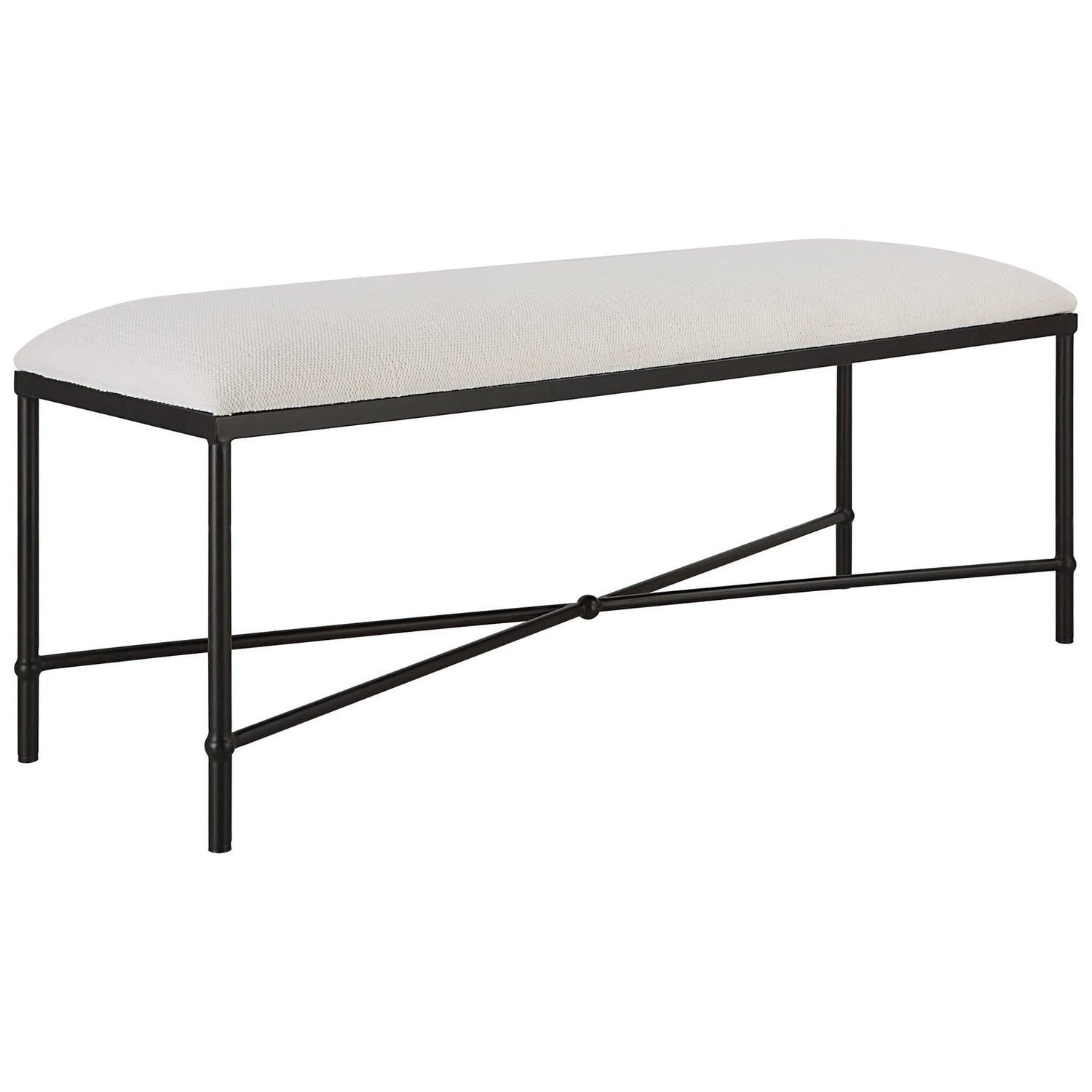 Avenham Black Framed Bench | Uttermost | Home Elegance USA