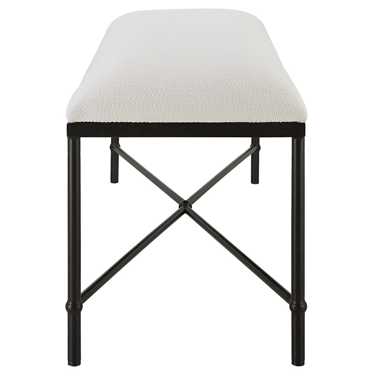 Avenham Black Framed Bench | Uttermost | Home Elegance USA