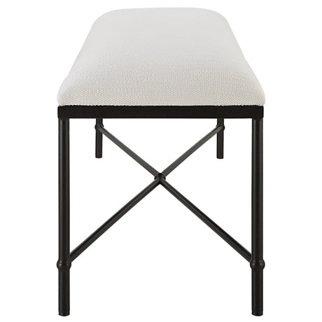 Avenham Black Framed Bench | Uttermost | Home Elegance USA