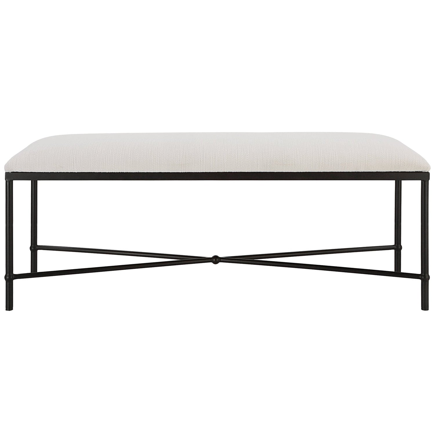 Avenham Black Framed Bench | Uttermost | Home Elegance USA