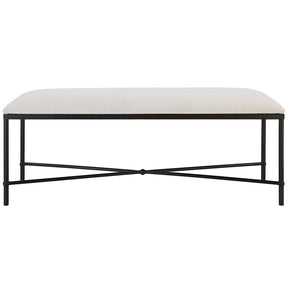 Avenham Black Framed Bench | Uttermost | Home Elegance USA