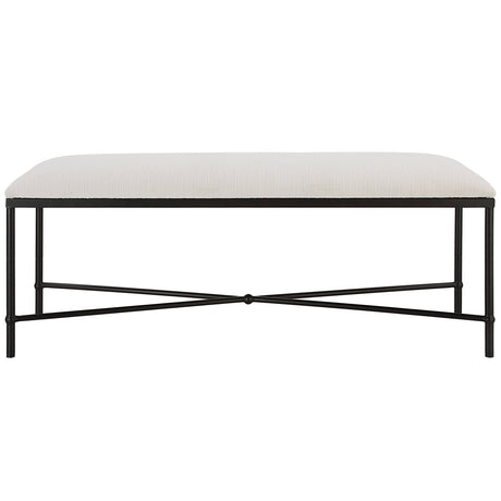 Avenham Black Framed Bench | Uttermost | Home Elegance USA