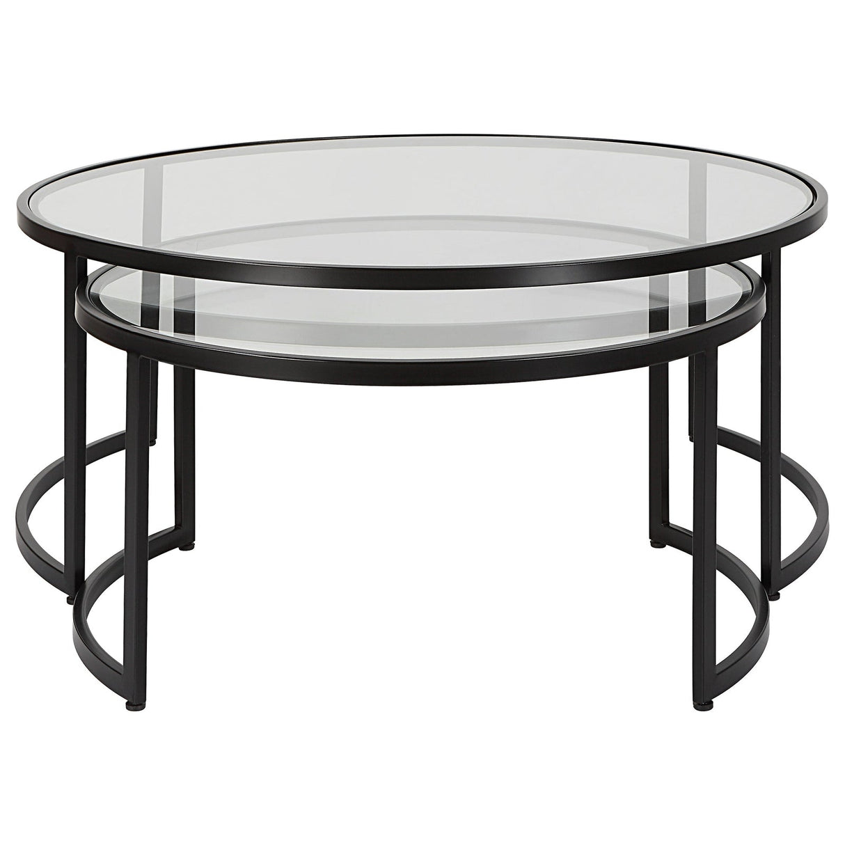 Uttermost Rhea Black Nesting Coffee Tables - Set Of 2 - Home Elegance USA