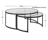 Uttermost Rhea Black Nesting Coffee Tables - Set Of 2 - Home Elegance USA