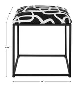 Uttermost Twists And Turns Fabric Accent Stool - Home Elegance USA