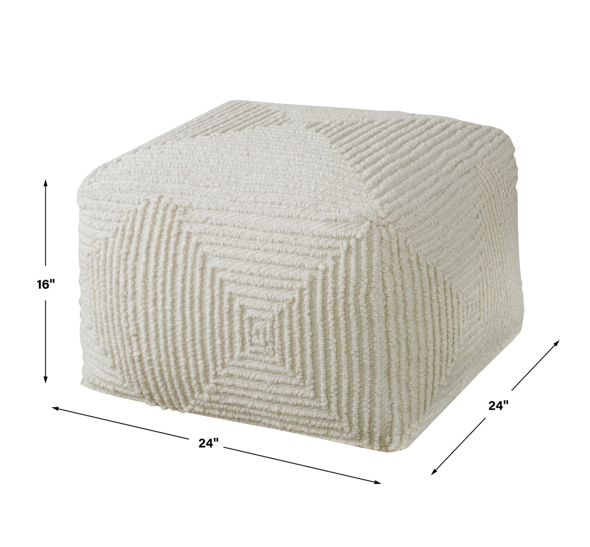 Uttermost Sovanna Geometric Pouf - Home Elegance USA