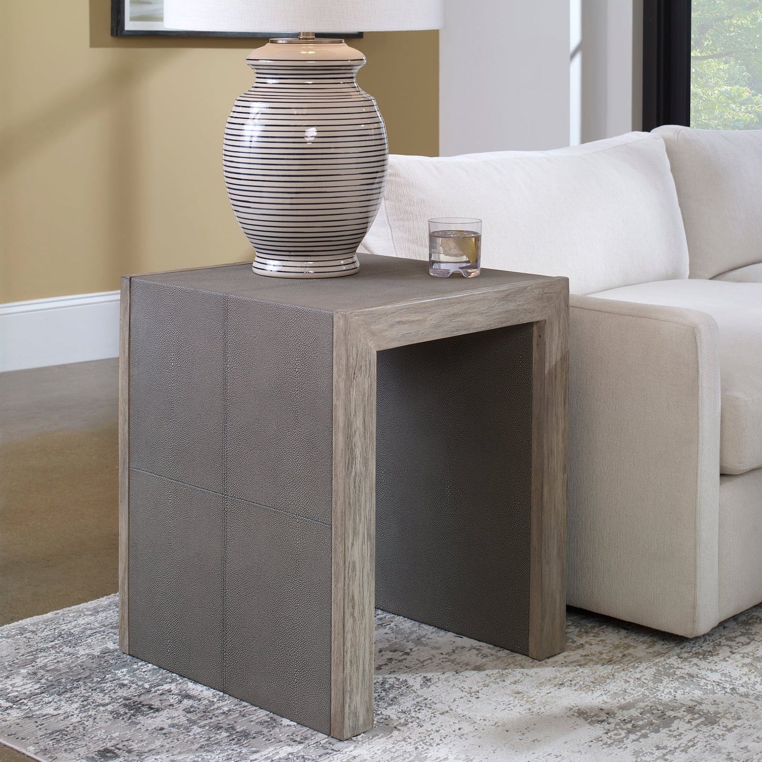 Aerina Modern Gray End Table | Uttermost | Home Elegance USA