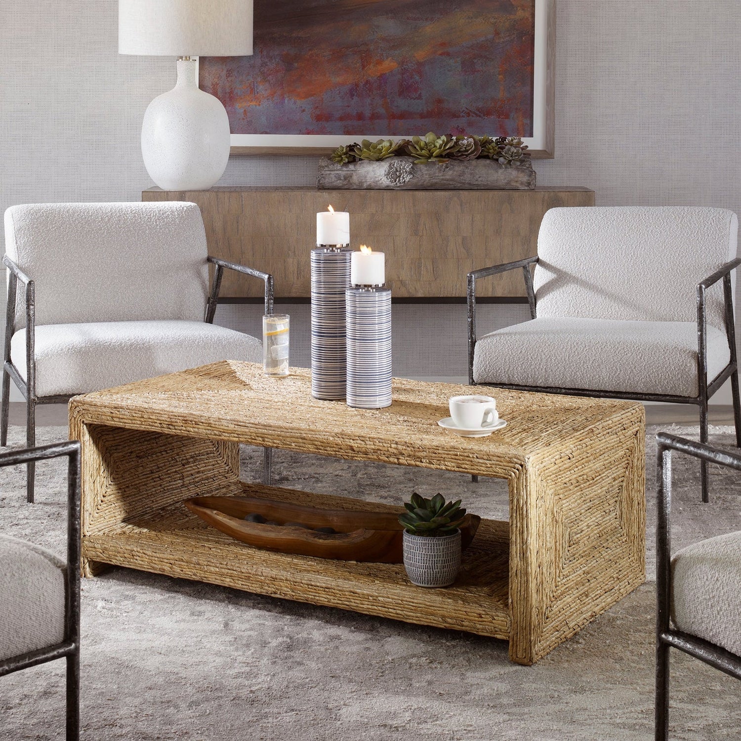Uttermost Rora Open Coastal Coffee Table - Home Elegance USA