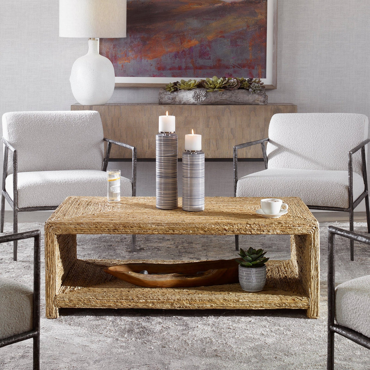 Uttermost Rora Open Coastal Coffee Table - Home Elegance USA