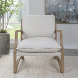 Uttermost Melora Solid Oak Accent Chair - Home Elegance USA