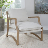 Uttermost Melora Solid Oak Accent Chair - Home Elegance USA