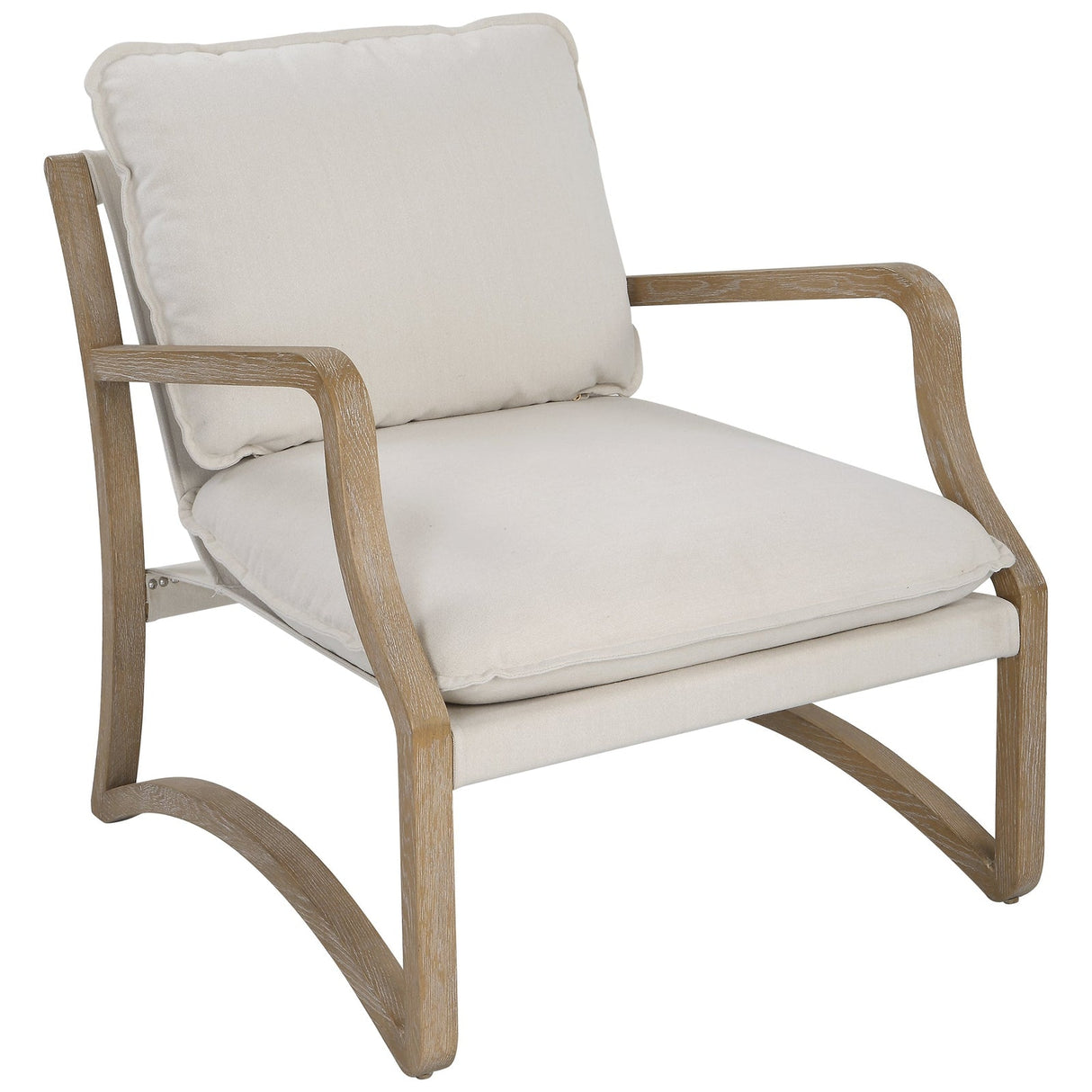 Uttermost Melora Solid Oak Accent Chair - Home Elegance USA