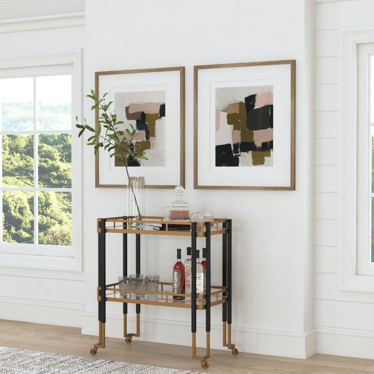 Uttermost Kentmore Modern Bar Cart - Home Elegance USA