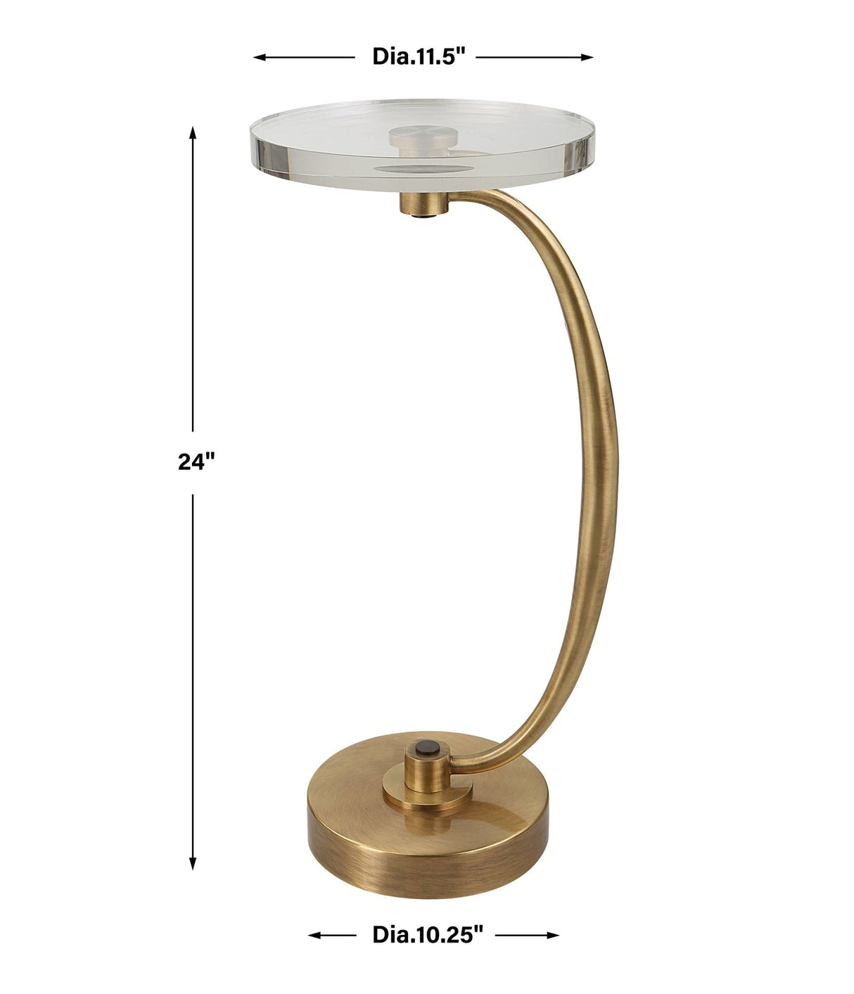 Uttermost Waveney Brass Drink Table - Home Elegance USA