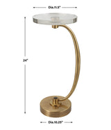 Uttermost Waveney Brass Drink Table - Home Elegance USA