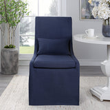 Uttermost Coley Denim Armless Chair - Home Elegance USA