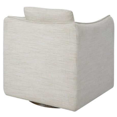 Uttermost Corben White Swivel Armchair - Home Elegance USA