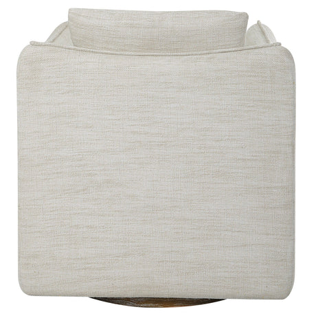 Uttermost Corben White Swivel Armchair - Home Elegance USA