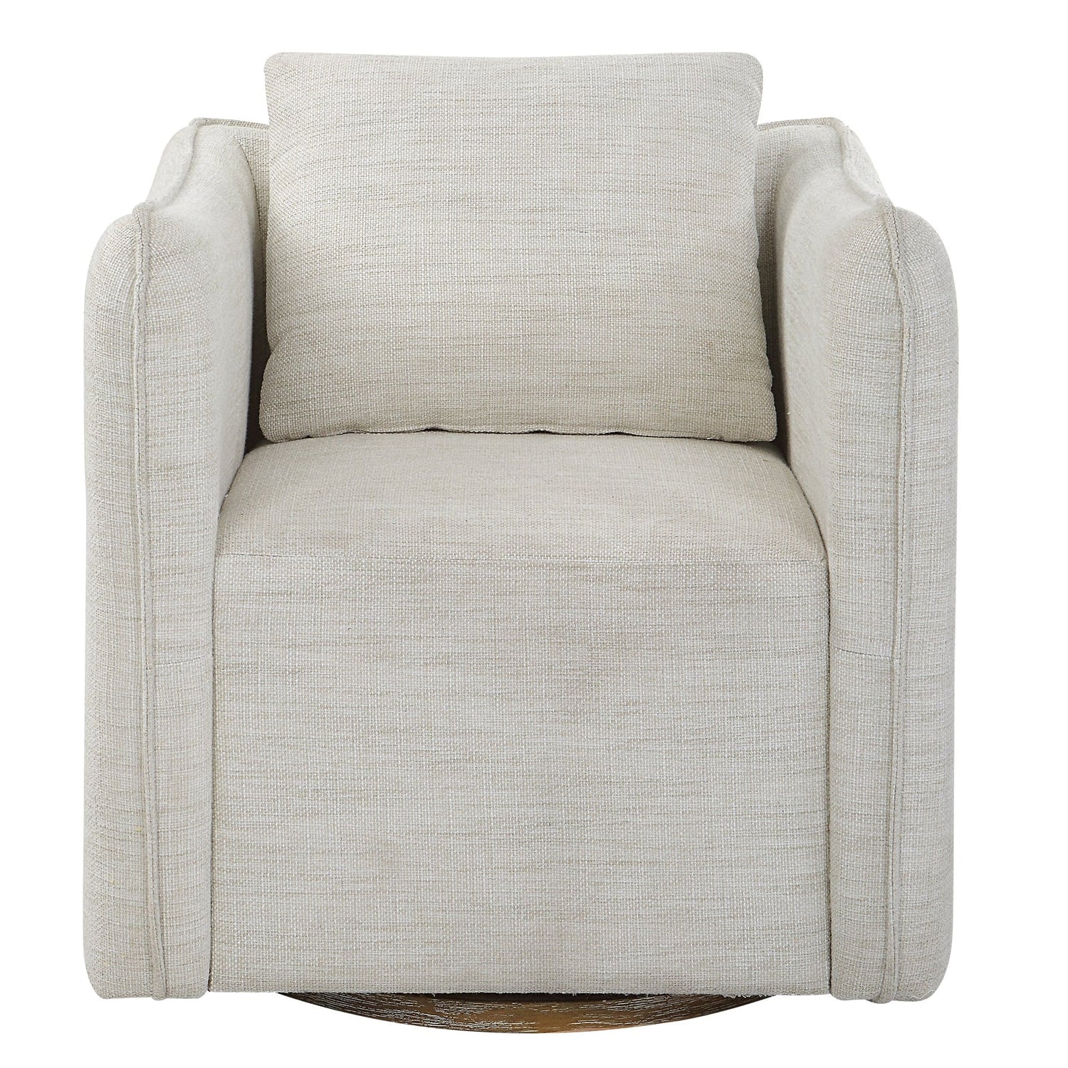 Uttermost Corben White Swivel Armchair - Home Elegance USA