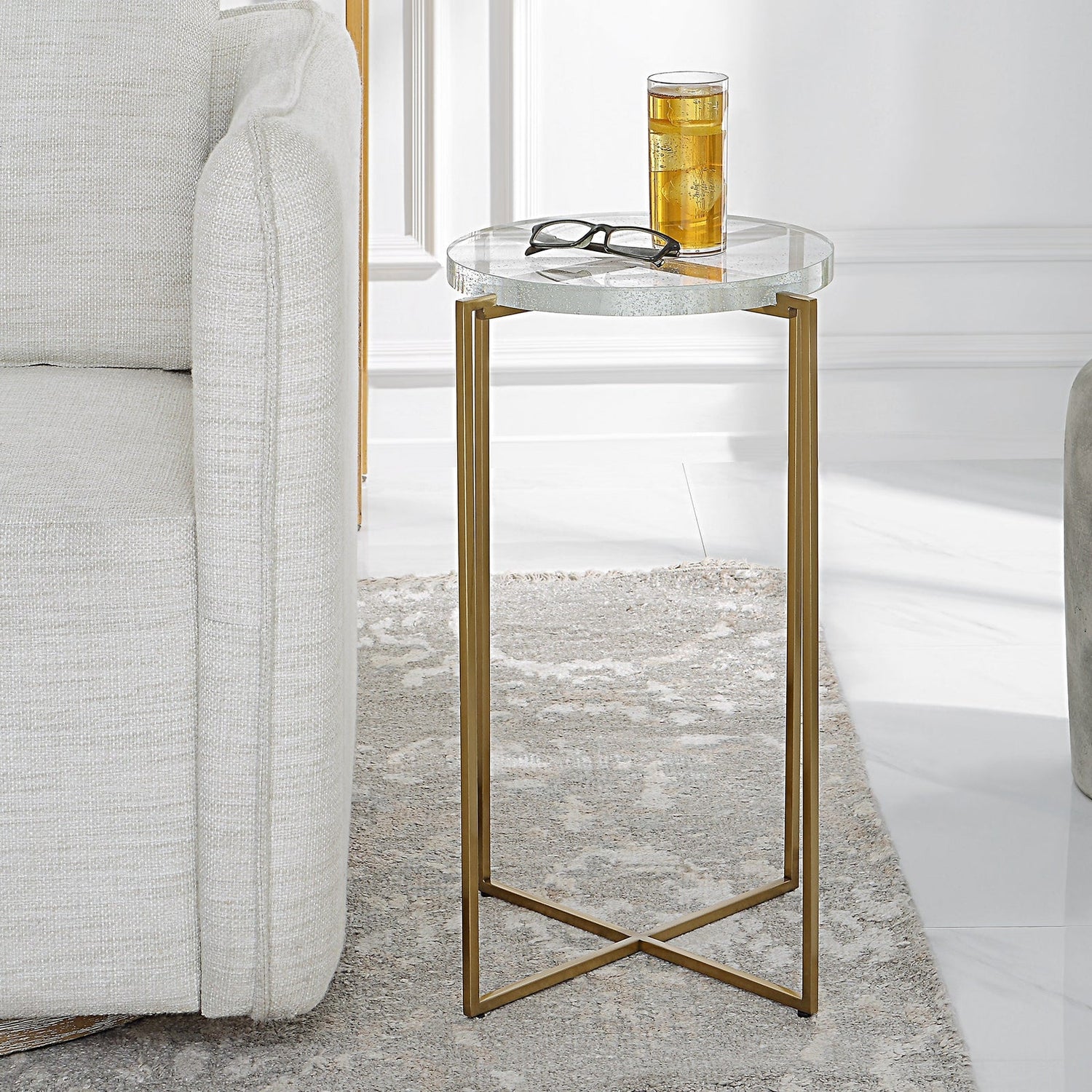 Uttermost Star-Crossed Glass Accent Table - Home Elegance USA