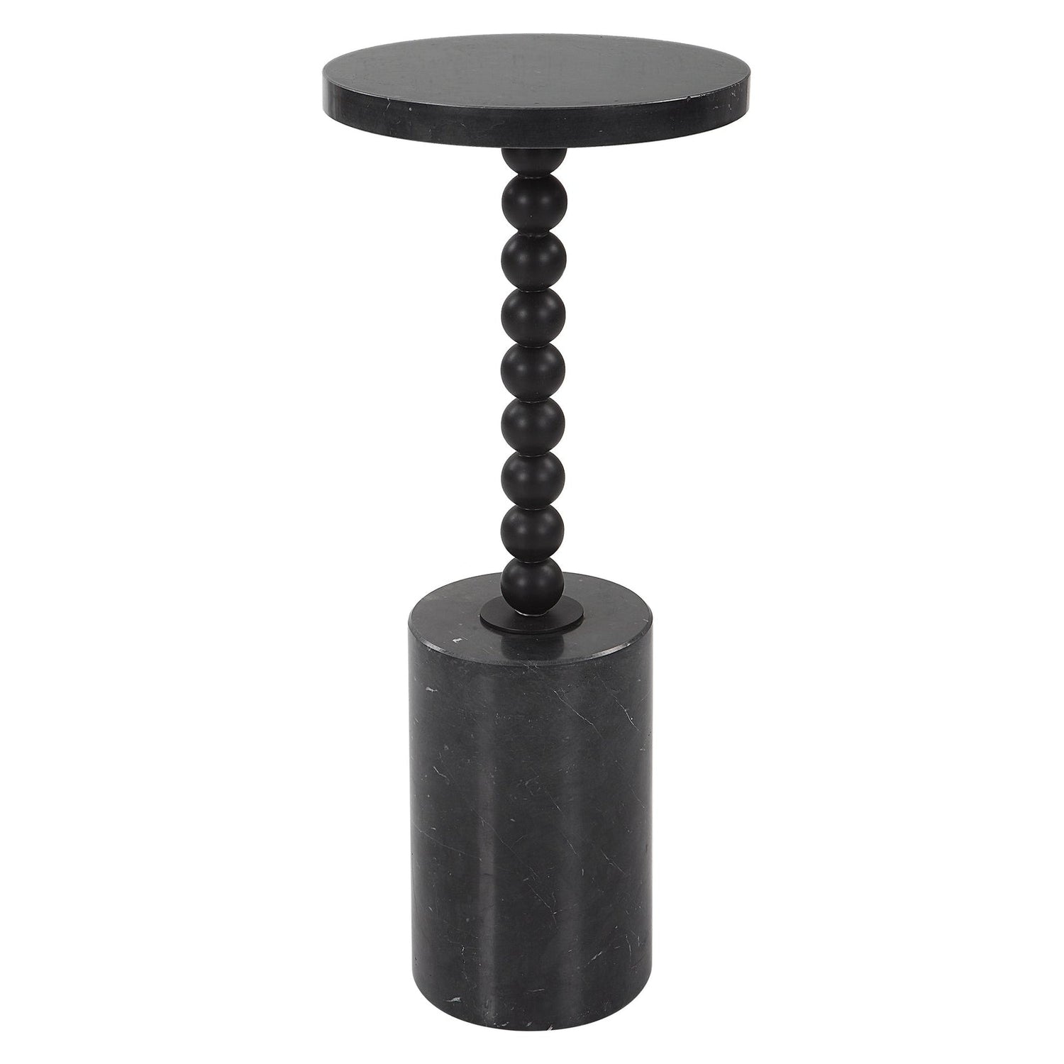 Bead Black Marble Drink Table | Uttermost | Home Elegance USA