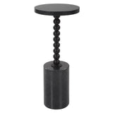 Bead Black Marble Drink Table | Uttermost | Home Elegance USA