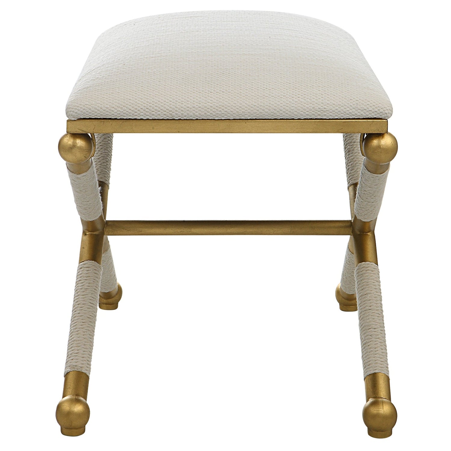 Uttermost Socialite White Small Bench - Home Elegance USA