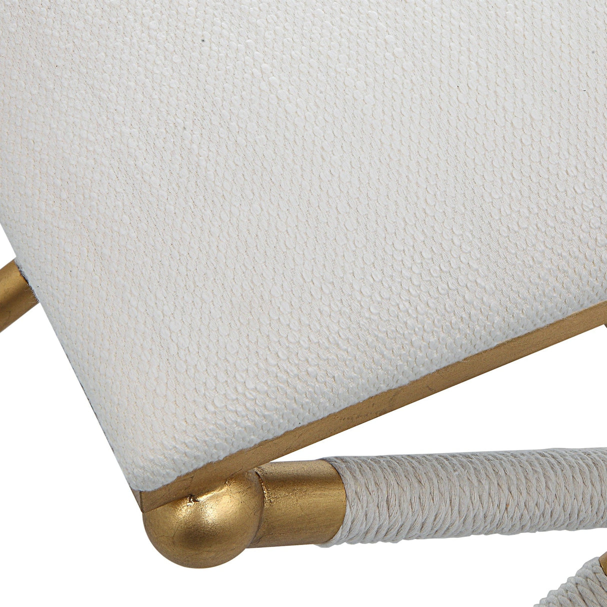 Uttermost Socialite White Small Bench - Home Elegance USA