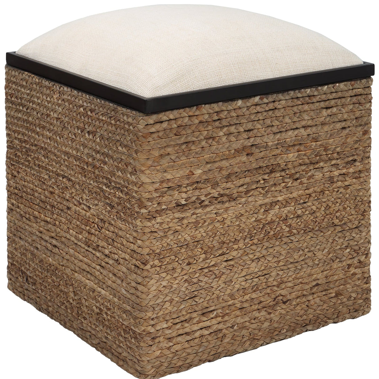 Uttermost Island Square Straw Accent Stool - Home Elegance USA