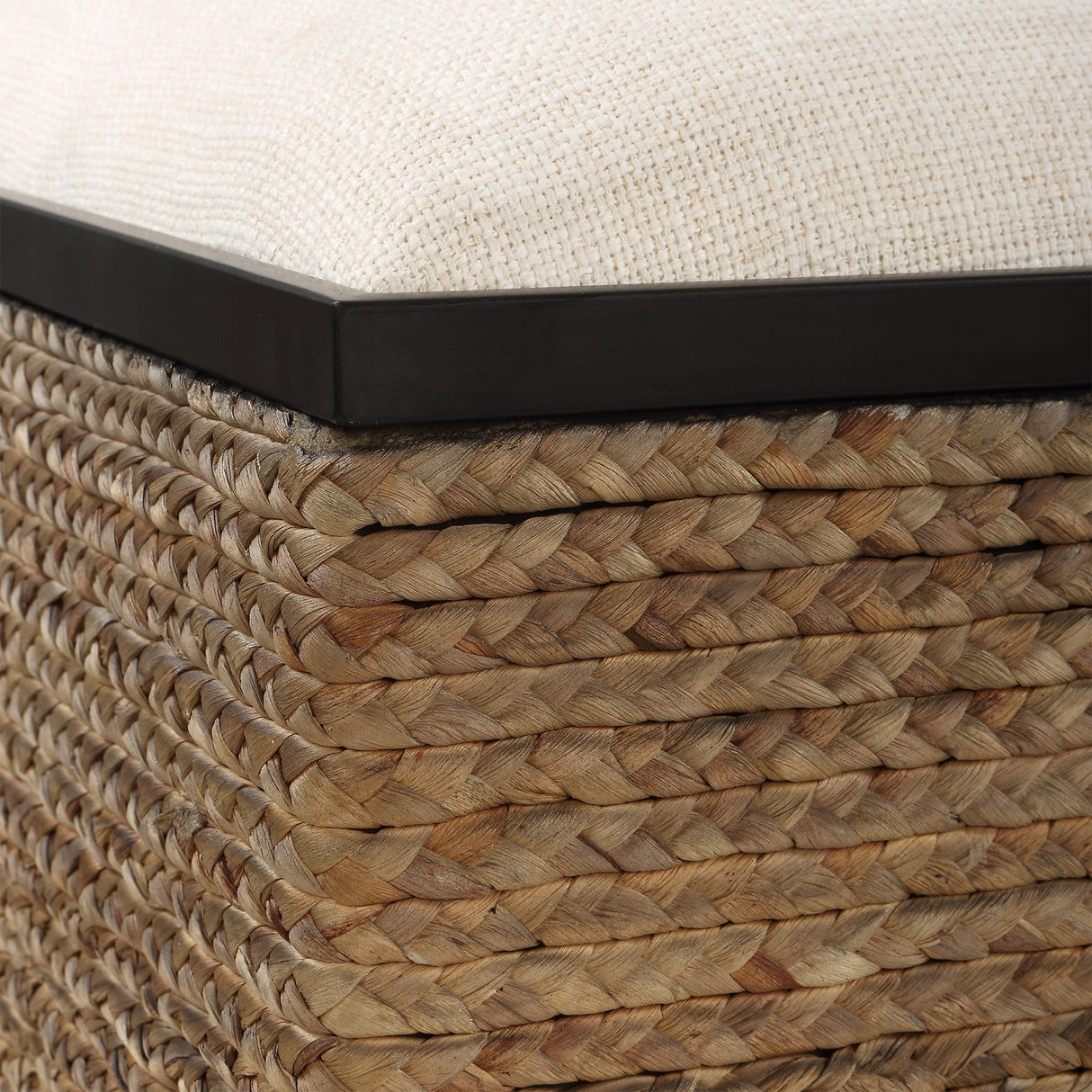 Uttermost Island Square Straw Accent Stool - Home Elegance USA