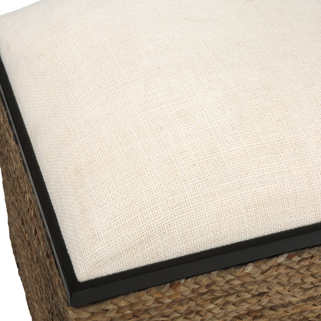Uttermost Island Square Straw Accent Stool - Home Elegance USA