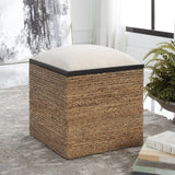 Uttermost Island Square Straw Accent Stool - Home Elegance USA