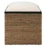 Uttermost Island Square Straw Accent Stool - Home Elegance USA