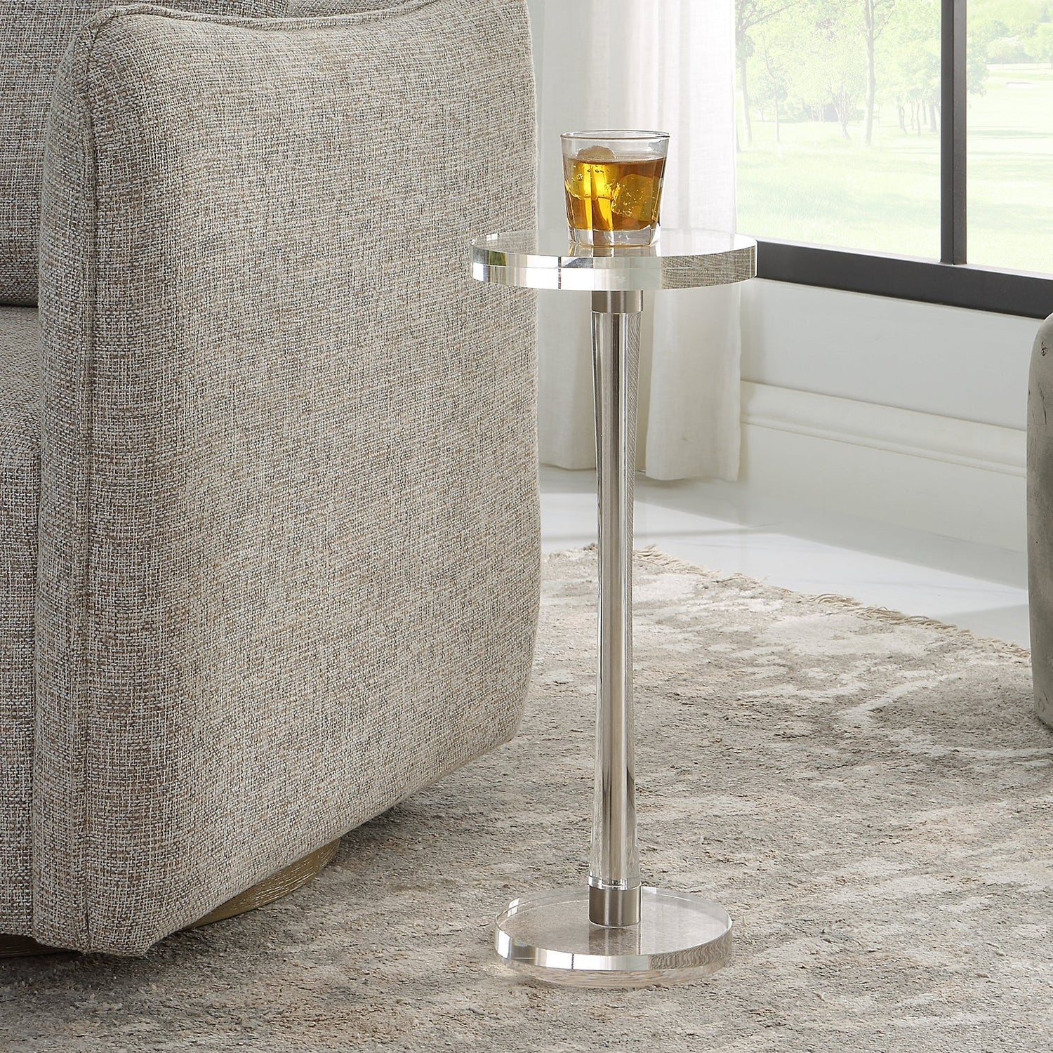 Uttermost Pria Crystal Drink Table - Home Elegance USA
