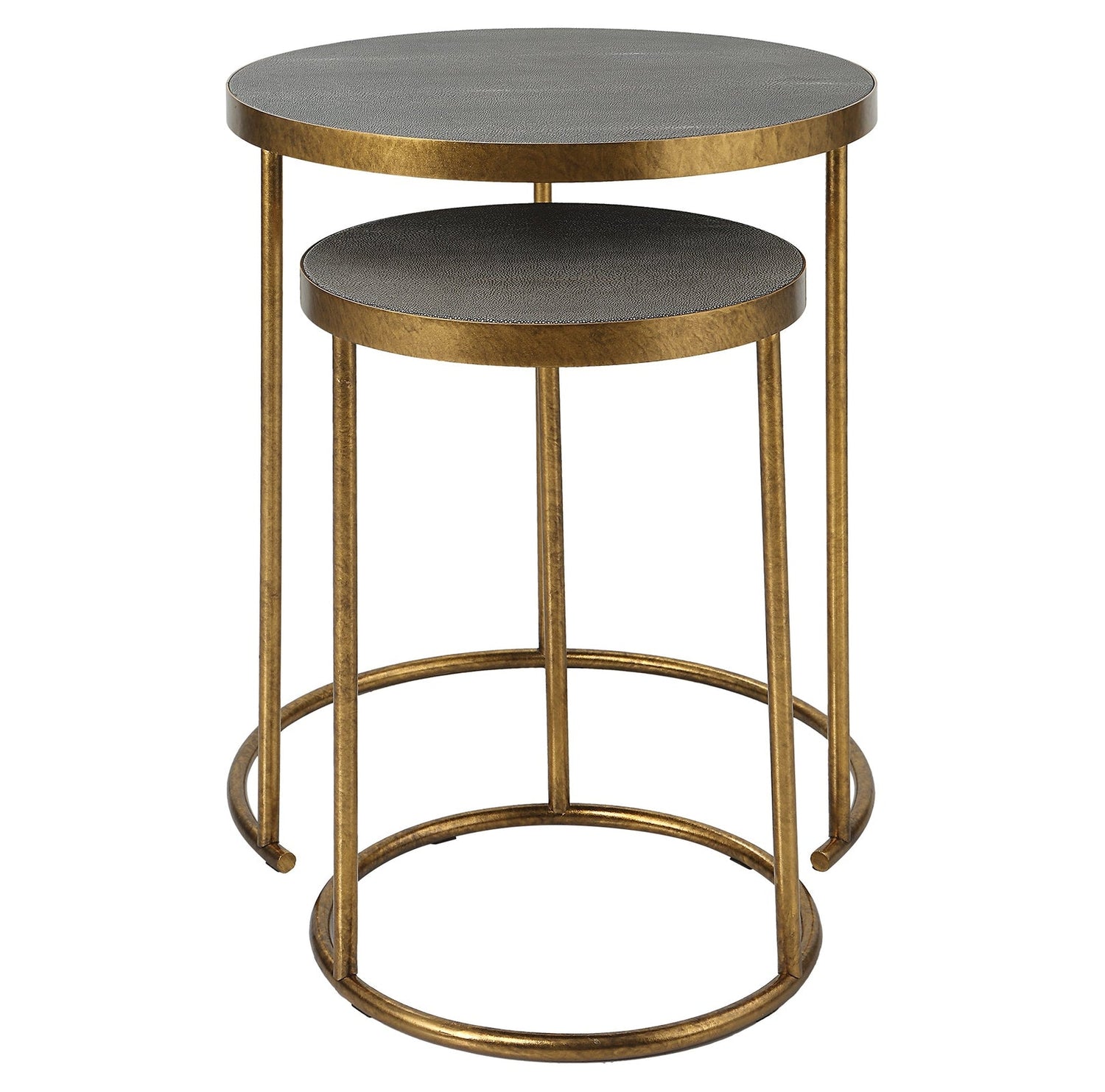 Aragon Brass Nesting Tables - Set Of 2 | Uttermost | Home Elegance USA