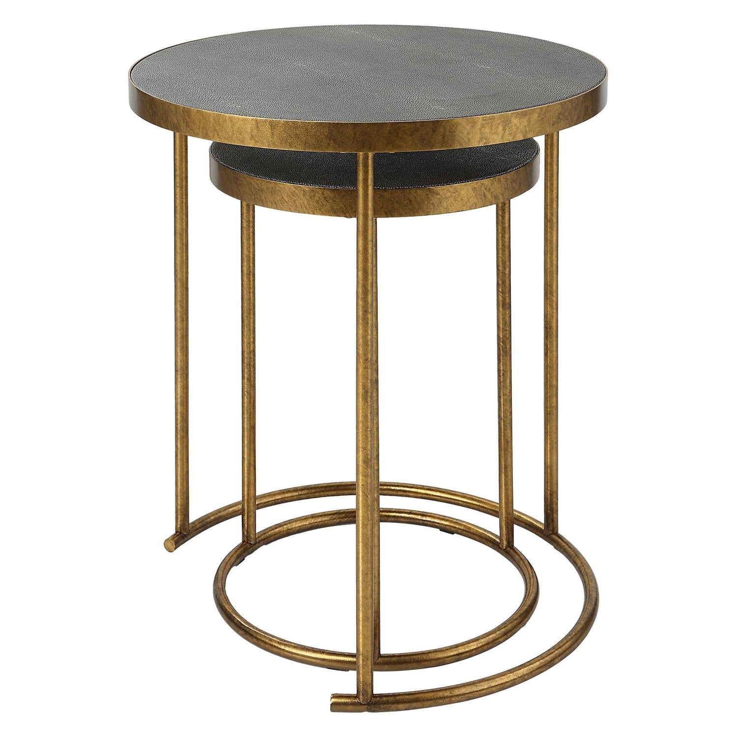 Aragon Brass Nesting Tables - Set Of 2 | Uttermost | Home Elegance USA