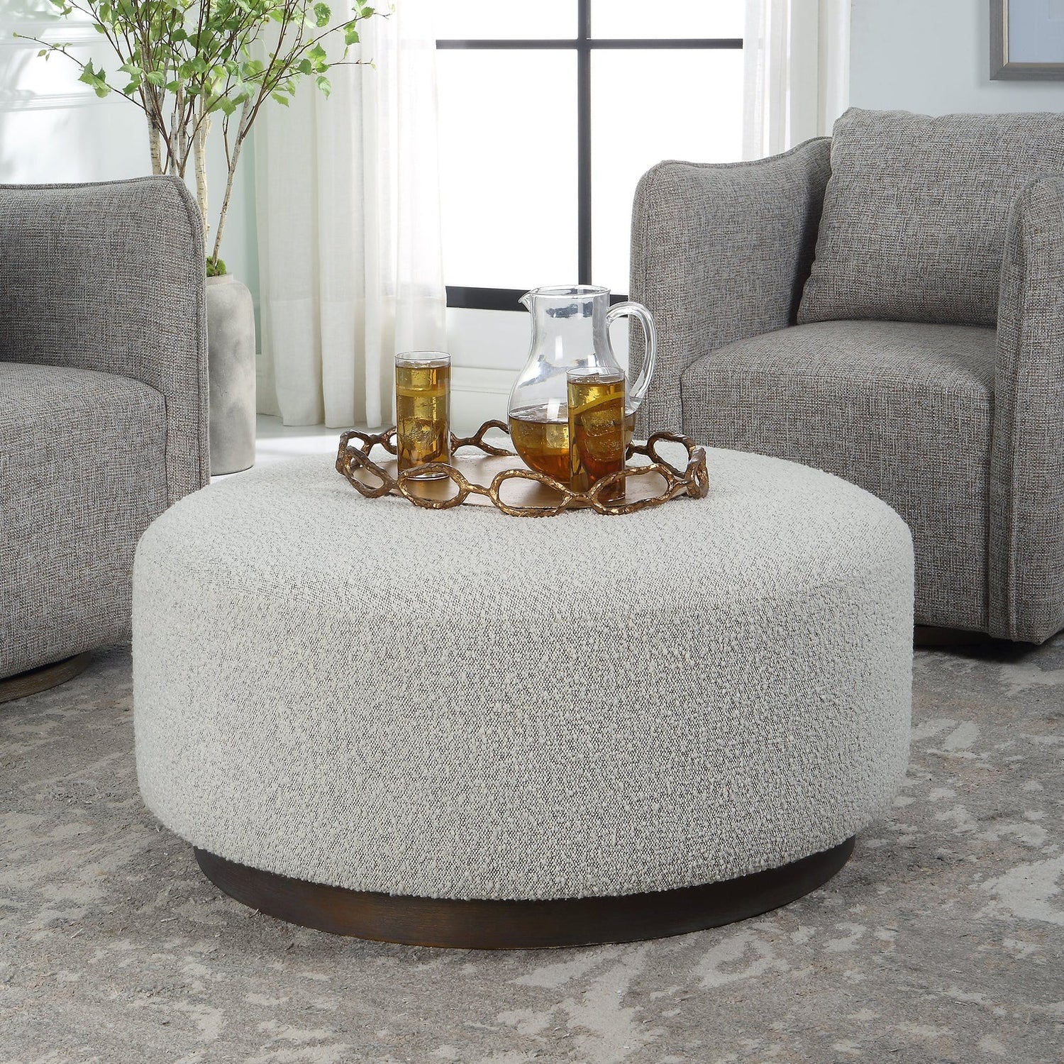 Avila Large Gray Ottoman / Coffee Table | Uttermost | Home Elegance USA