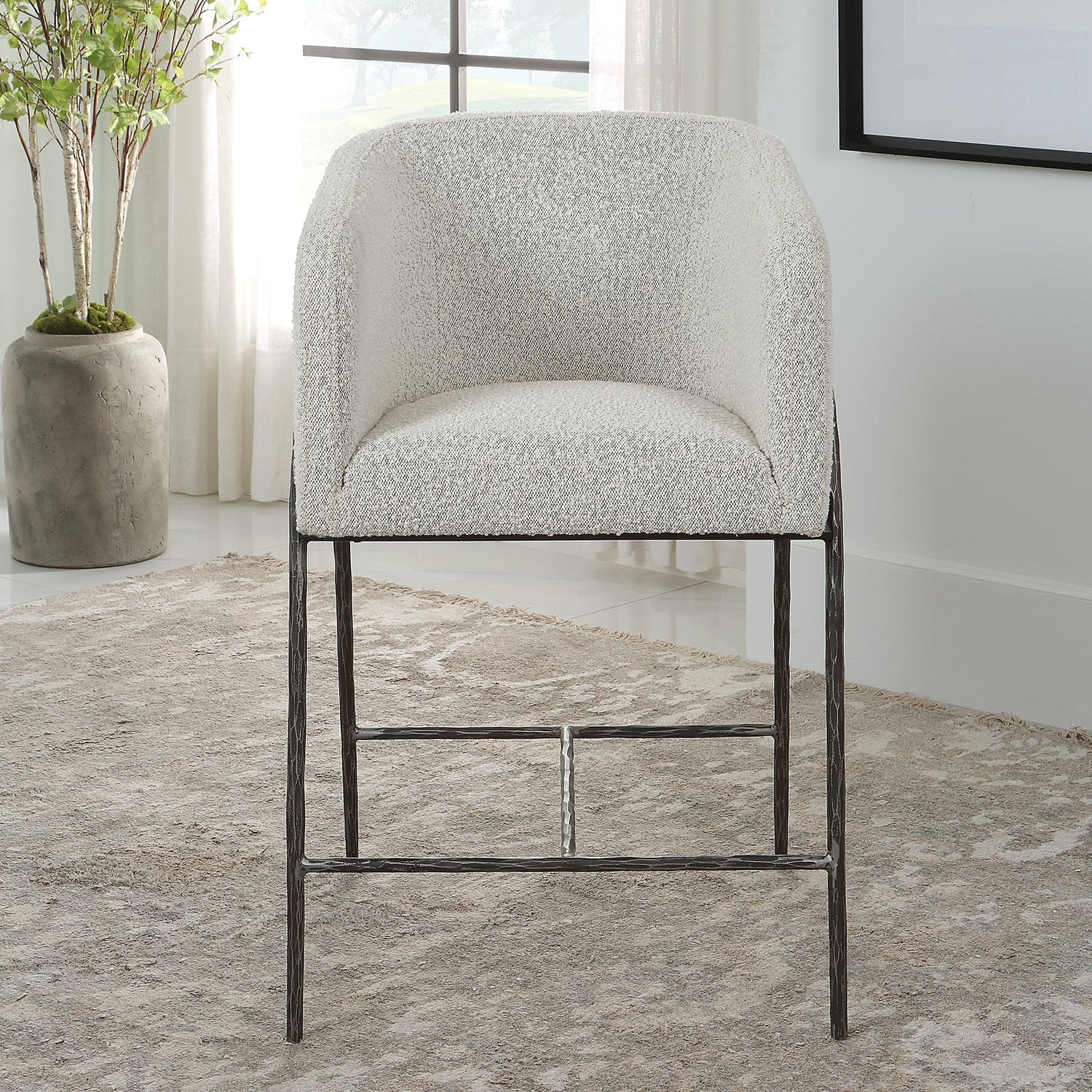 Uttermost Jacobsen Gray 27" Counter Stool - Home Elegance USA