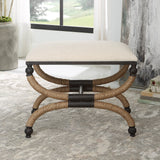 Uttermost Icaria Upholstered Small Bench - Home Elegance USA