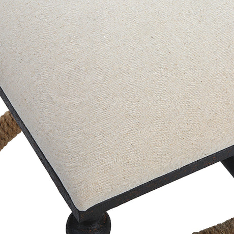 Uttermost Icaria Upholstered Small Bench - Home Elegance USA